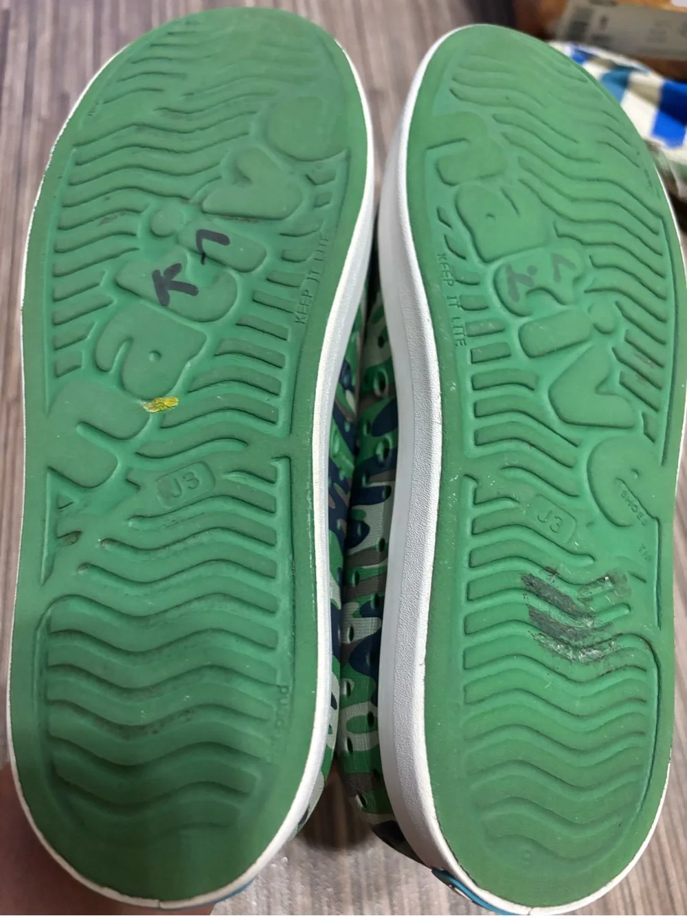 Native Big Kids | Jefferson Camouflage Green Slip-On Water Shoes